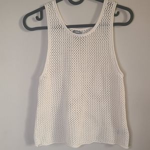 Aerie summer crochet crop top cover up tank top Small